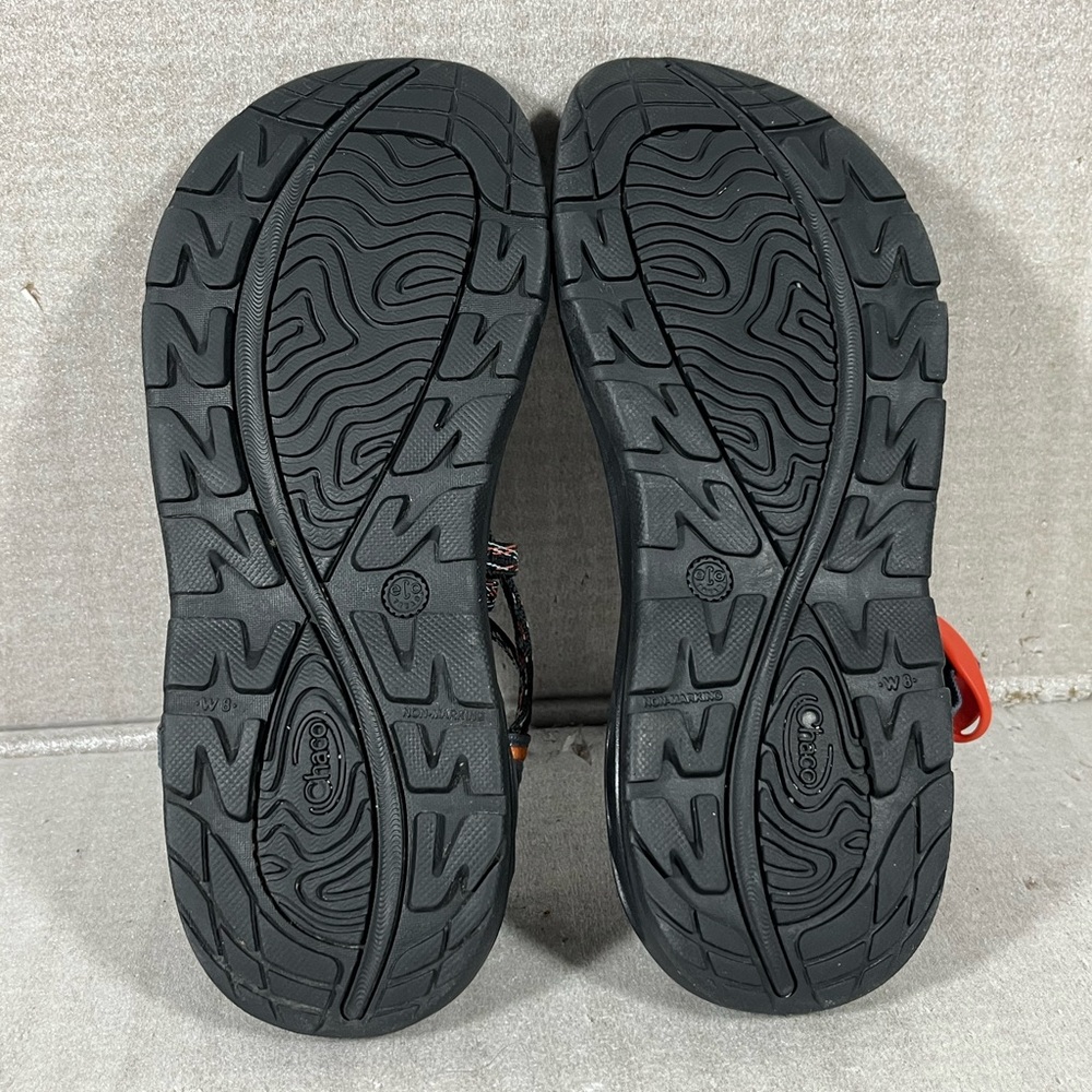 Chaco Women's ZX/2 Classic Navy/Orange/Light Blue Sandals Size 8 - Picture 11 of 11